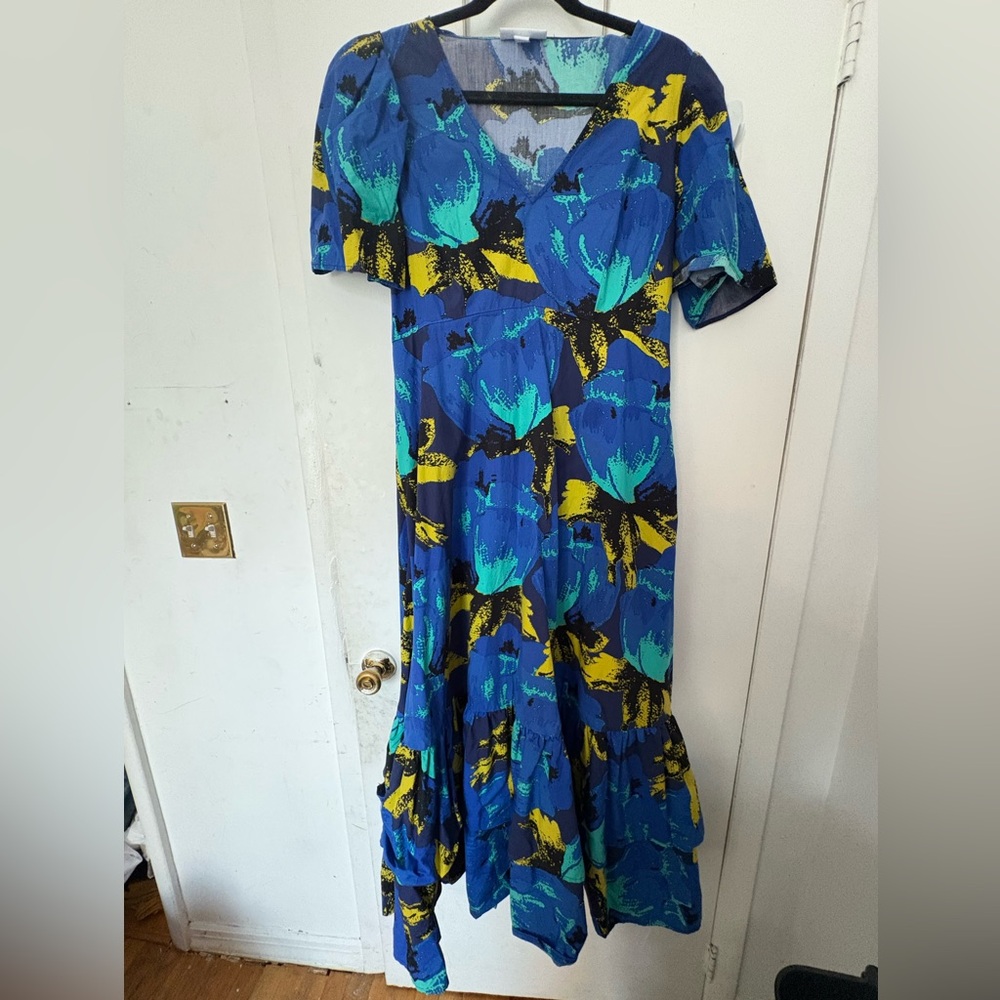 Christopher John Rogers for Target Blue & Yellow Maxi Dress